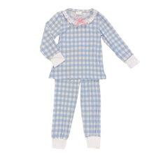 Load image into Gallery viewer, Madeline Blueberry Gingham Pant Set