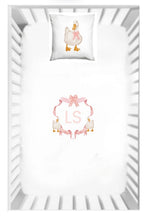 Load image into Gallery viewer, Goose Dreams Personalized Fitted Crib Sheet and Pillow Case

