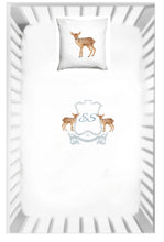 Load image into Gallery viewer, Deer Dreams Personalized Fitted Crib Sheet and Pillow Case
