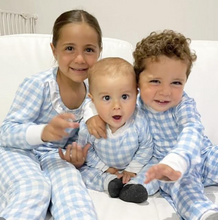 Load image into Gallery viewer, Madeline Blueberry Gingham Pant Set

