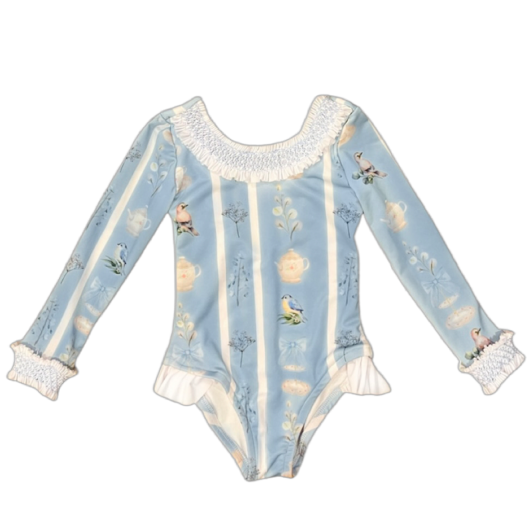 Praga Blue Smocked Long Sleeve