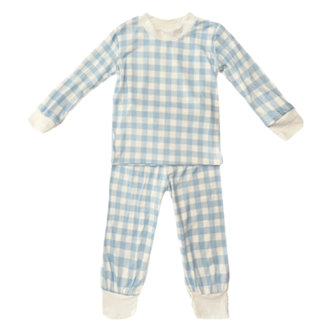 Nicolas Blue Gingham Pant Set