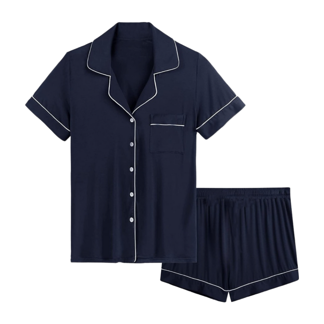 Alexandra Navy Women's Short Set